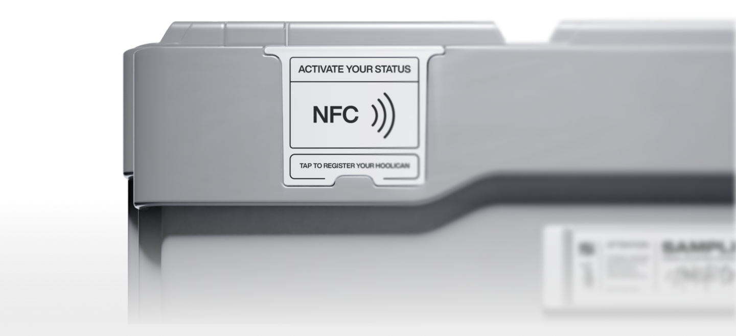 NFC — tap to register your HOOLICAN